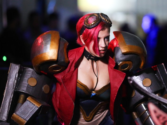 Concurso elege os melhores cosplayers durante o evento Brasil Mega Arena, realizado no Expo Imigrantes, em São Paulo