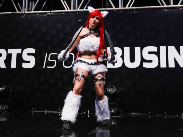 Concurso elege os melhores cosplayers durante o evento Brasil Mega Arena, realizado no Expo Imigrantes, em São Paulo
