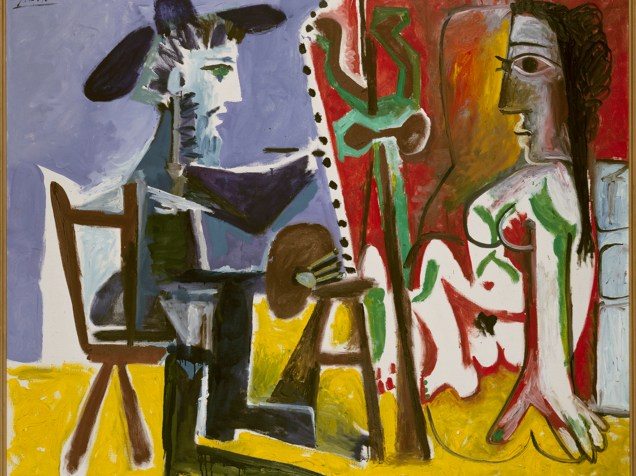 Pablo Ruiz Picasso - O pintor e a modelo - 1963<br><br>