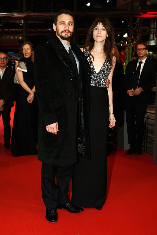 Os atores James Franco e Charlotte Gainsbourg durante a 65ª edição do Festival Internacional de Cinema de Berlim