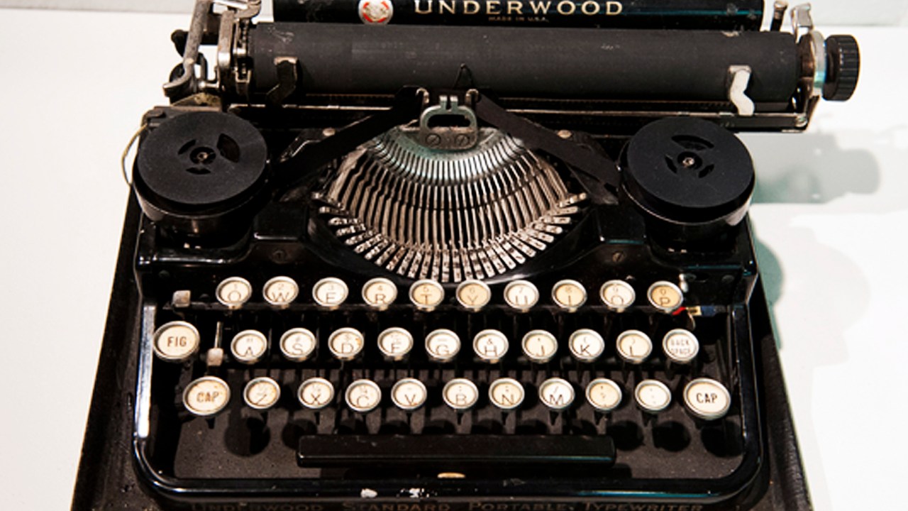 Máquina de escrever Underwood que pertenceu a Ernest Hemingway