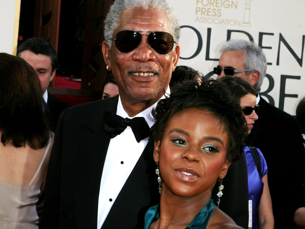 O ator Morgan Freeman com a neta E’Dena Hines