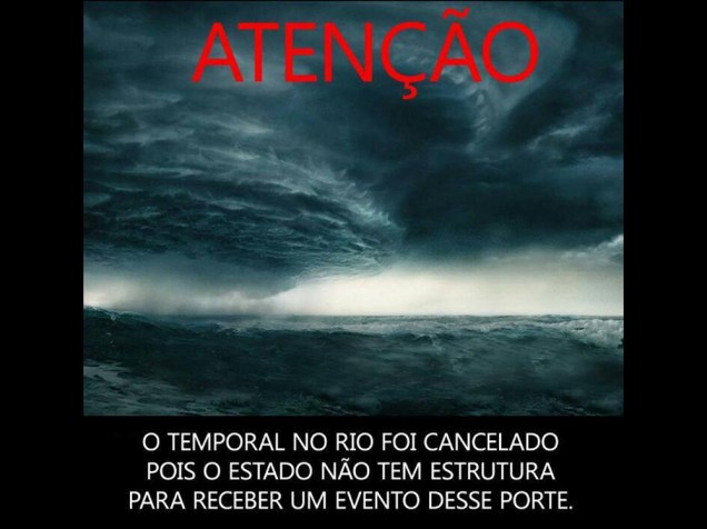 Memes se espalharam ironizando a previsão do ciclone que passaria pelo Rio de Janeiro