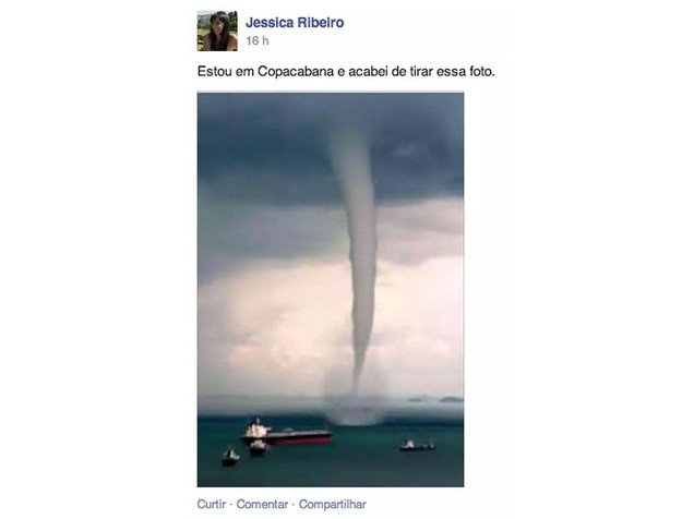 Previsão da passagem de um ciclone no Rio de Janeiro virou piada na internet