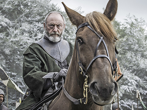 Davos Seaworth (Liam Cunningham) em cena do episódio A Batalha dos Bastardos, da série Game of Thrones