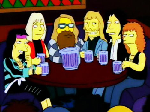 Participação da banda Aerosmith em episódio dos Simpsons