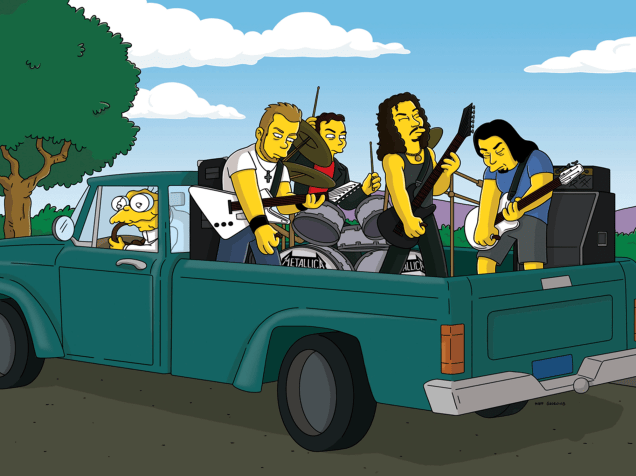 A banda Metallica em episódio dos Simpsons