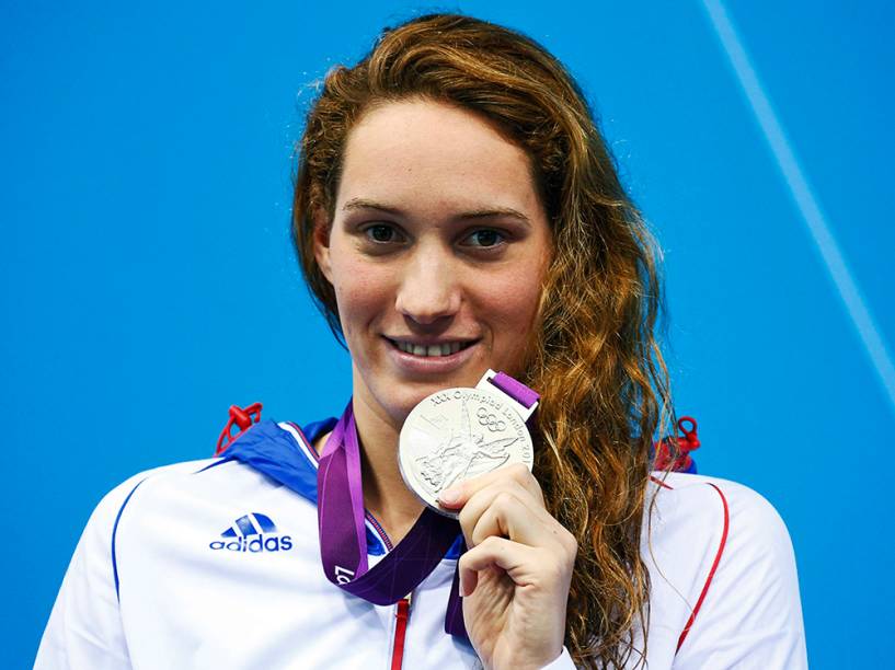Camille Muffat, nadadora francesa, campeã olímpica em 2012, em Londres