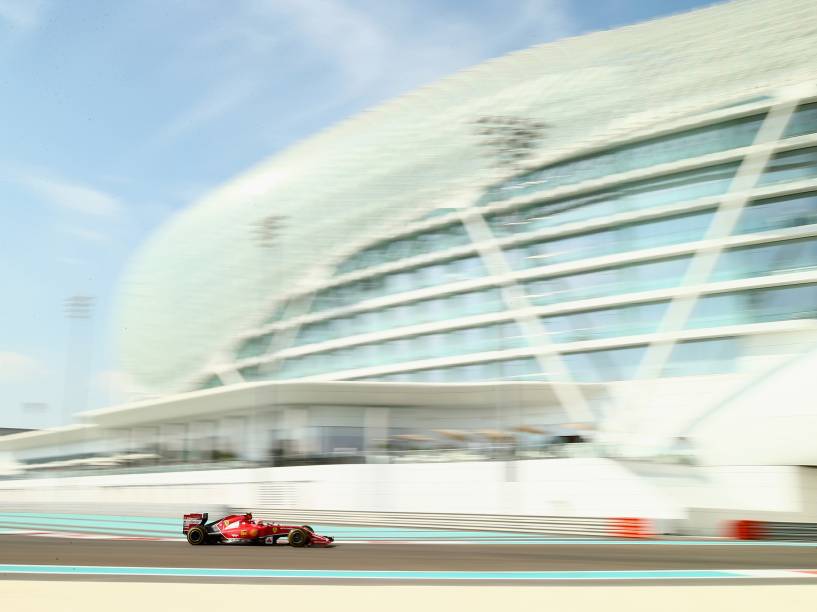 Kimi Raikkonen da Ferrari, durante treino livre para Grande Prêmio de Abu Dhabi
