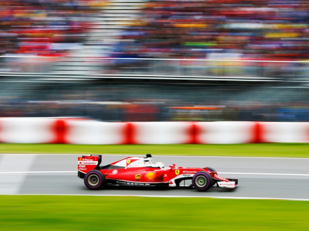 O piloto da Ferrari, Sebastian Vettel, durante o GP do Canadá de Fórmula 1, no Circuito Gilles Villeneuve, em Montreal - 12/06/2016