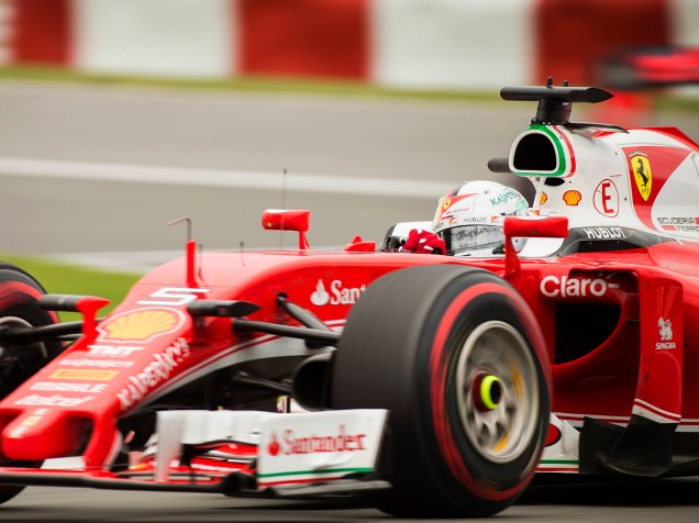 O piloto Sebastian Vettel, durante o Grande Prêmio do Canadá de Fórmula 1, realizado no Circuito Gilles Villeneuve, em Montreal - 12/06/2016