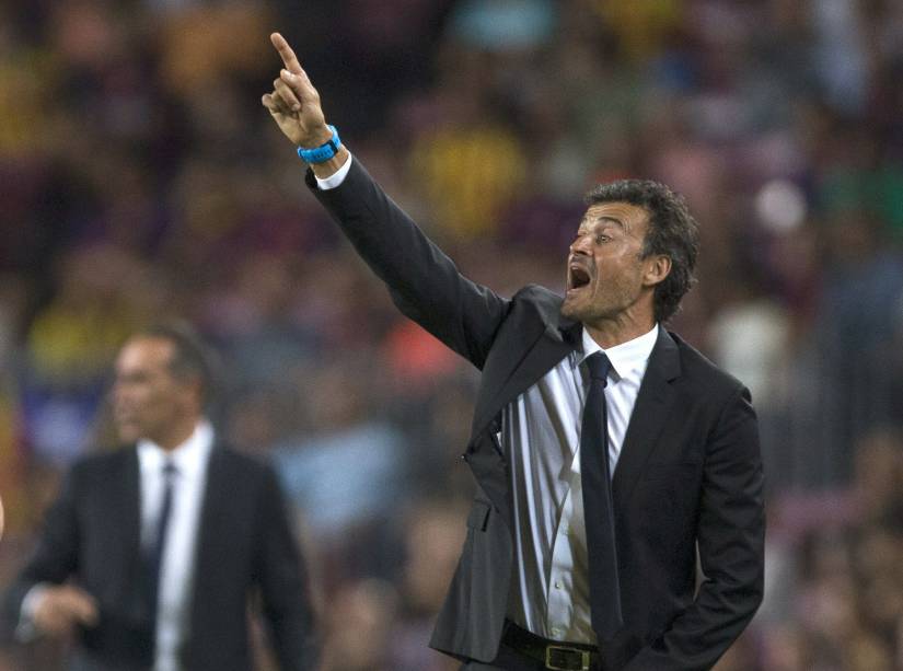 O técnico Luis Enrique do Barcelona - 17/09/2014