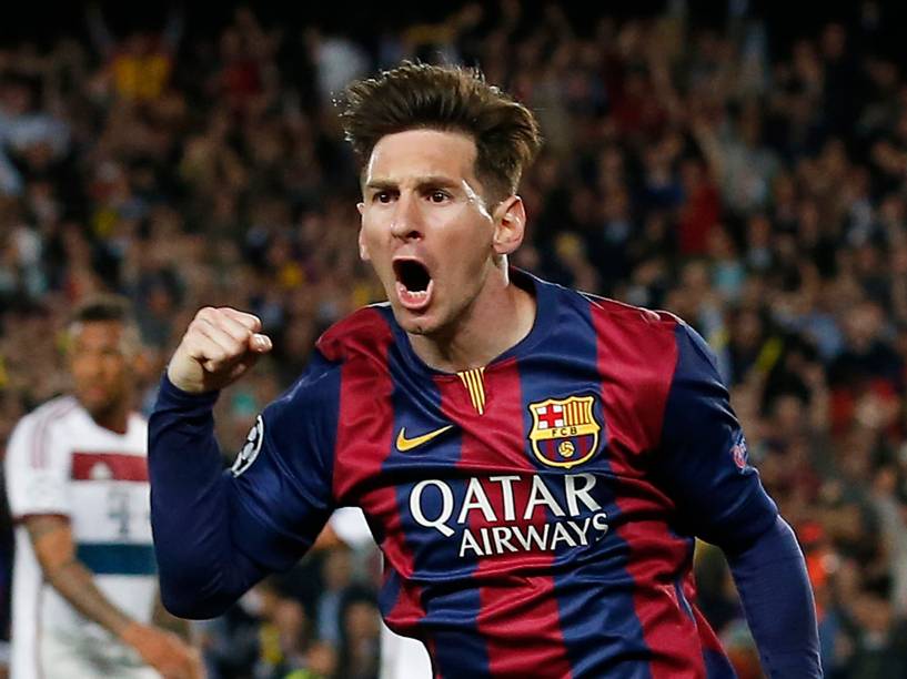 O argentino Lionel Messi foi o nome da partida com dois gols e uma assistência para Neymar na vitória do Barcelona por 3 a 0 sobre o Bayern de Munique