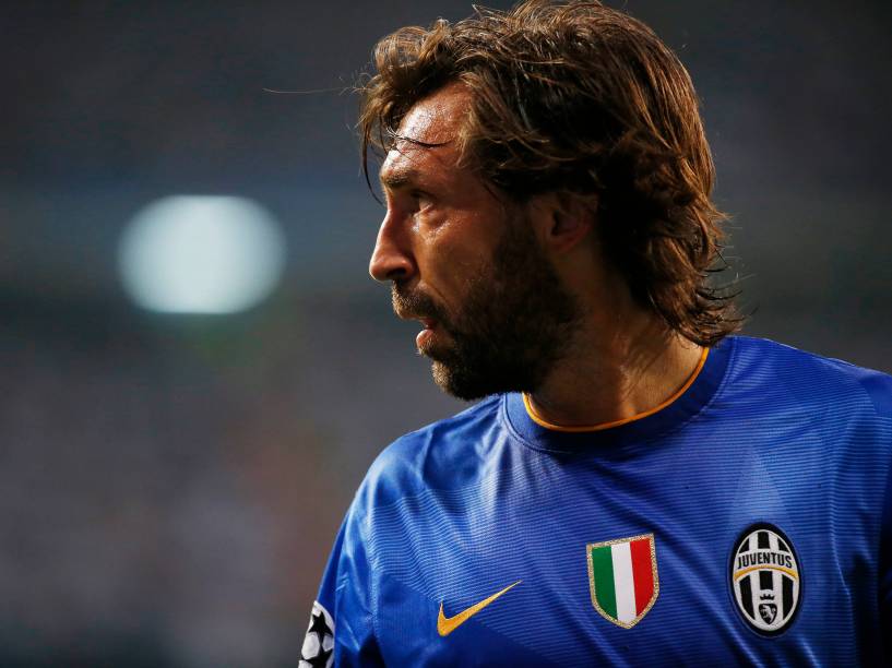 O meia Andrea Pirlo da Juventus na partida contra o Real Madrid