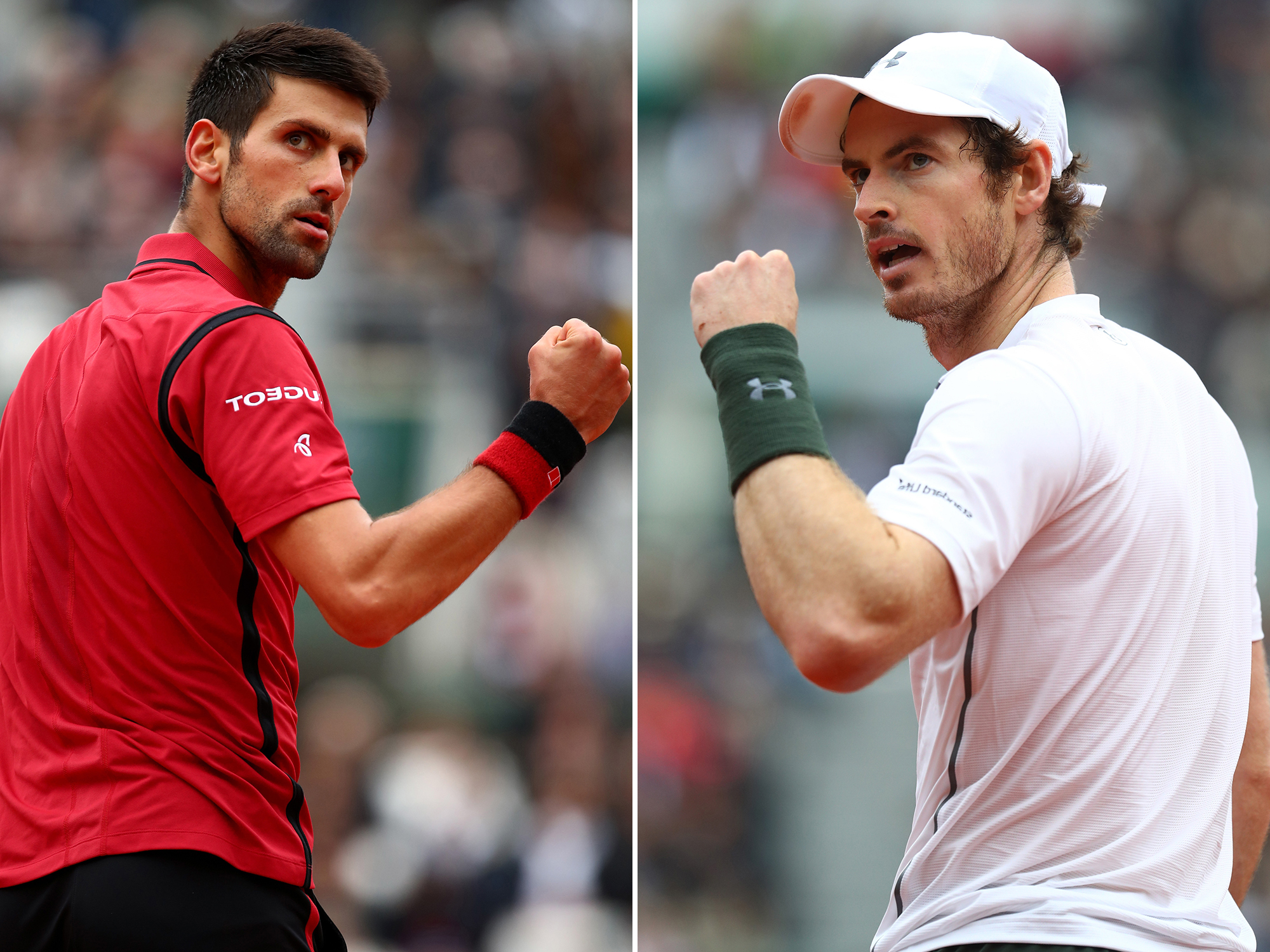 Novak Djokovic e Andy Murray se enfrentam na final de Roland Garros