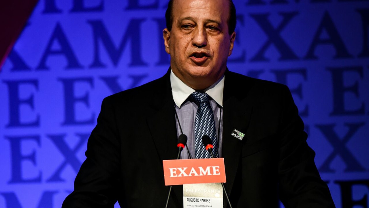 O ministro Augusto Nardes durante o EXAME Fórum 2015