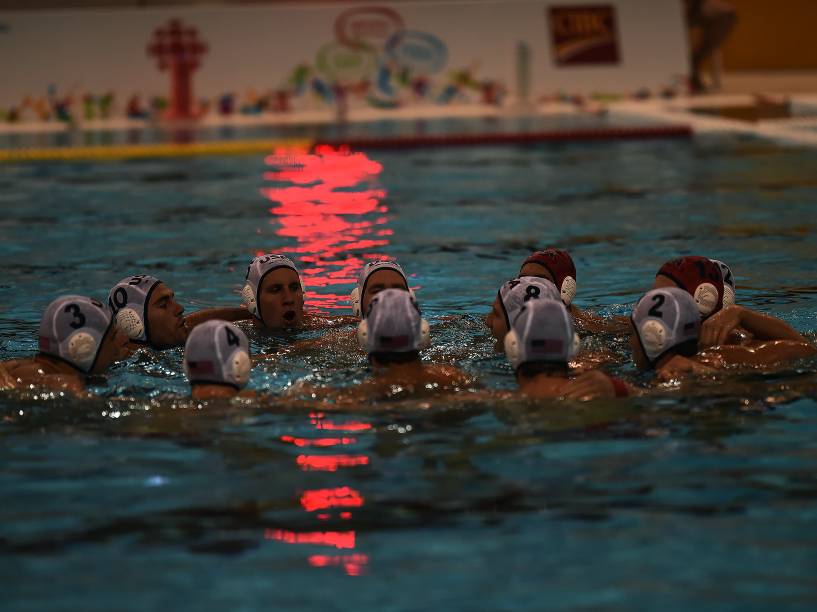 A seleção dos Estados Unidos na final do polo aquático nos Jogos Pan-Americanos de Toronto