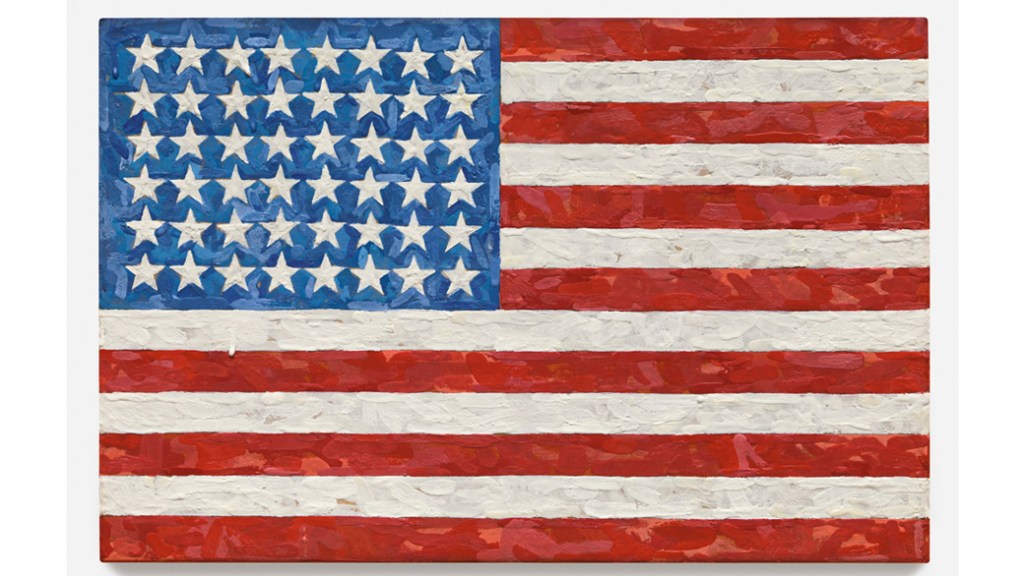 'Flag', pintura de Jasper Johns vendida por 36 milhões de dólares em leilão em NY, um recorde para o artista