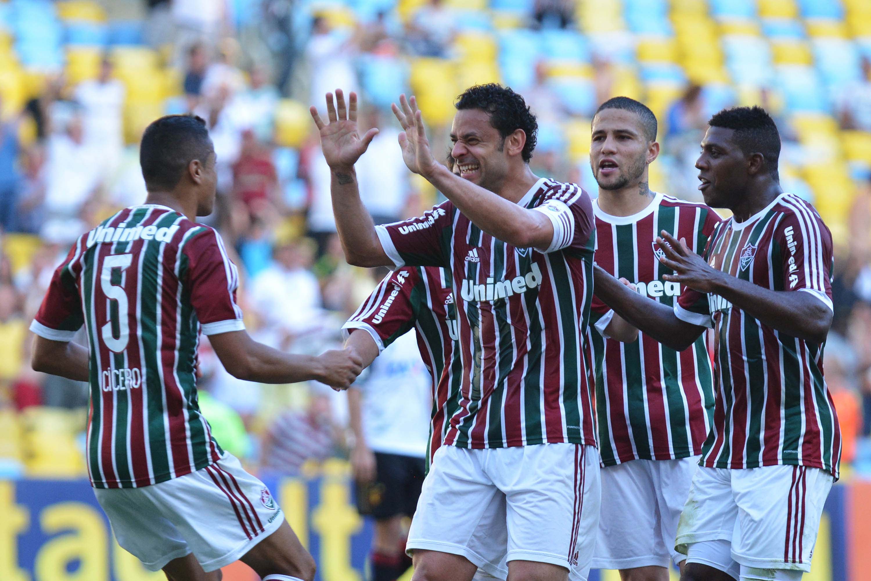 Fred, do Fluminense, comemora seu gol - Partida entre Fluminense e Sport, válida pela 17ª rodada do Campeonato Brasileiro de Futebol 2014, no Estádio Jornalista Mário Filho (Maracanã), no Rio de Janeiro