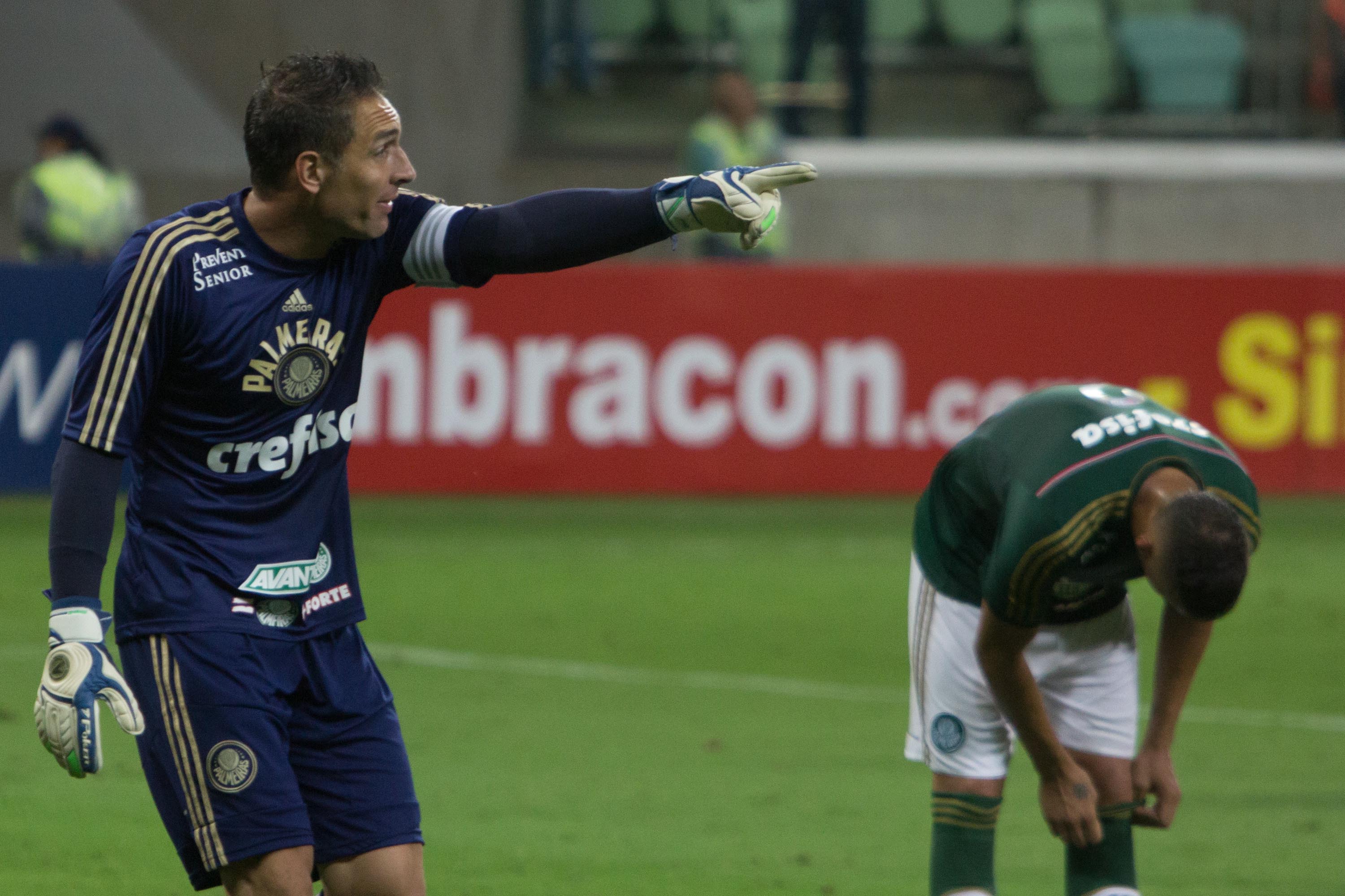 Fernando Prass, do Palmeiras, durante derrota por 1 a 0 para a Ponte Preta