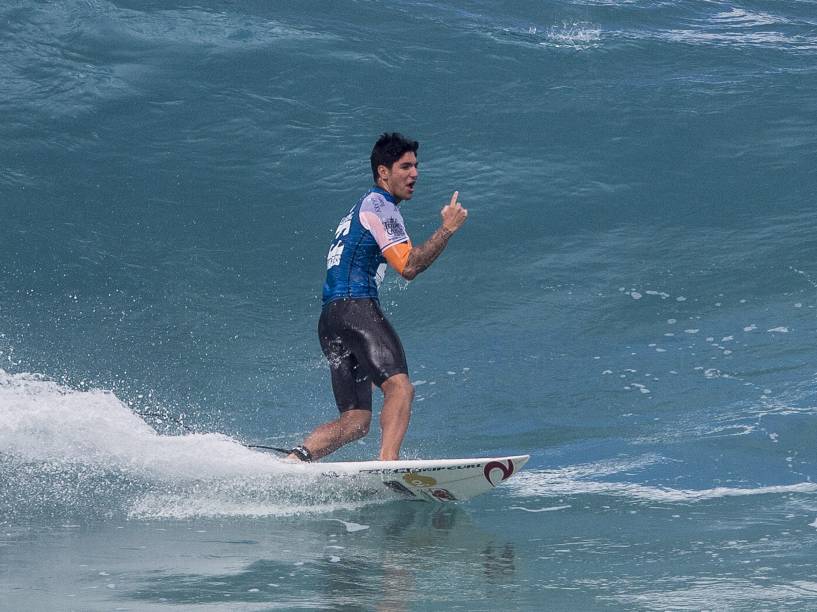 Gabriel Medina, na última etapa do Circuito Mundial de Surfe, nesta sexta-feira, em Pipeline