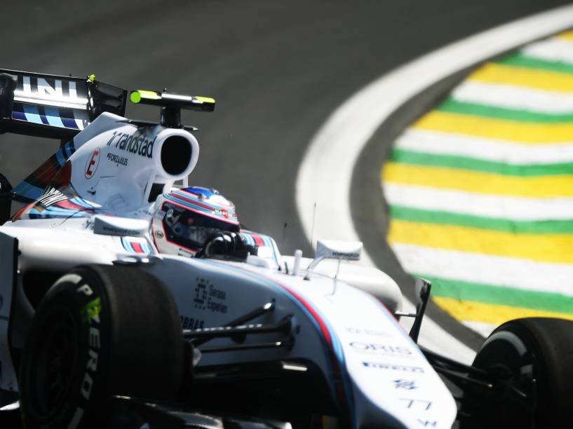 Valtteri Bottas durante treino classificatório para o Grande Prêmio do Brasil de Fórmula 1