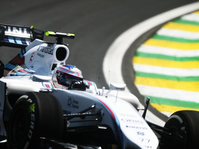Valtteri Bottas durante treino classificatório para o Grande Prêmio do Brasil de Fórmula 1