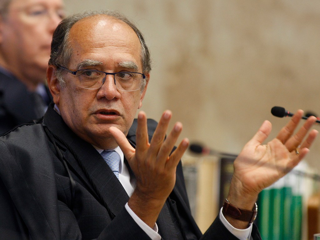 Ministro Gilmar Mendes durante sessão do Supremo Tribunal Federal (STF)