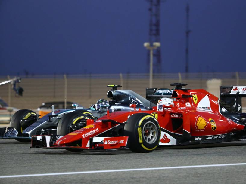 Sebastian Vettel no Grande Prêmio do Bahrein de Fórmula 1, a terceira etapa da temporada 2015