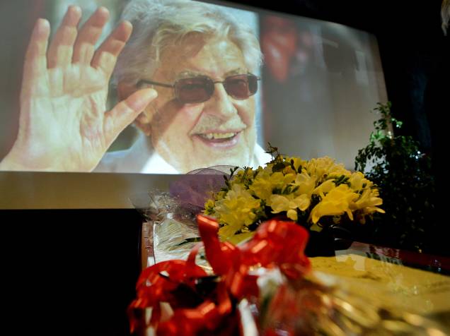 Despedida do lendário diretor Ettore Scola, falecido na terça-feira (21) aos 84 anos na Casa do Cinema, em Roma