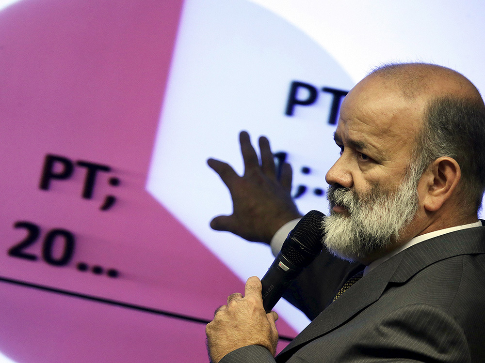 O tesoureiro do PT, João Vaccari Neto, depõe na CPI da Petrobras