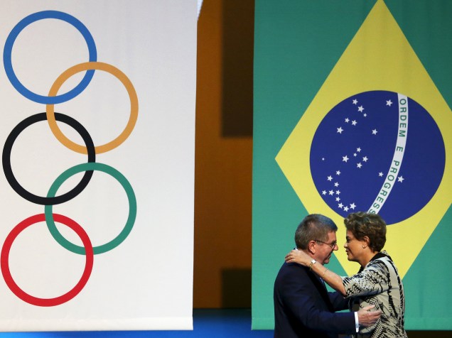 Presidente Dilma Rousseff durante Celebração de 1 ano para os Jogos Olímpico Rio 2016, na Cidade das Artes, Barra da Tijuca, zona oeste da cidade