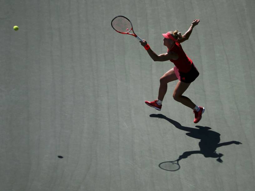 A alemã Angelique Kerber durante partida em Tóquio, no Japão - 22/09/2015