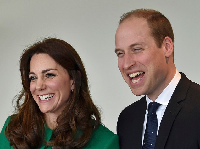 Kate e William durante visita a um hostila de Londres, na Inglaterra