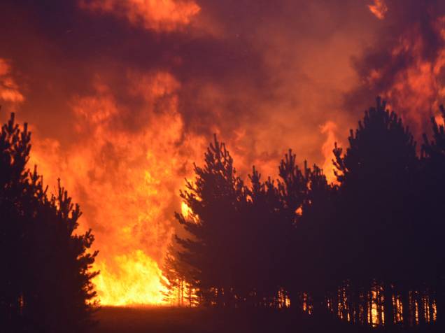 Incêndio florestal é registrado em Hulun Buir, Região Autônoma da Mongólia Interior, norte da China - 20/05/2016