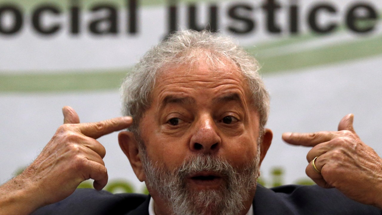 Lula discursa no seminário "Democracy and Social Justice", em São Paulo