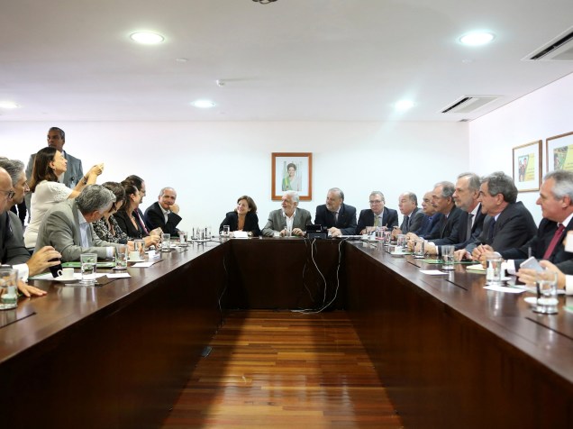 Jaques Wagner comanda reunião de ministros do governo Dilma Rousseff no Palácio do Planalto, em Brasília (DF) - 11/05/2016