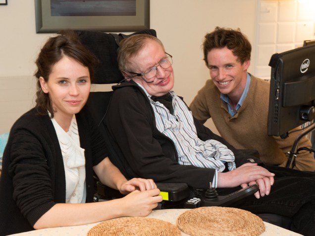 Felicity Jones, Stephen Hawking e Eddie Redmayne