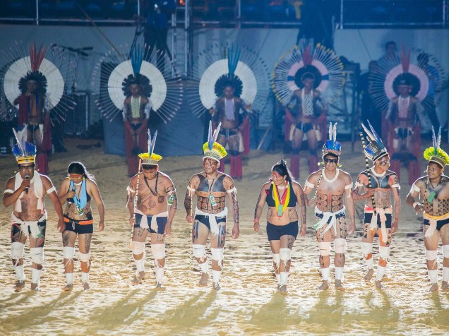 Cerimônia de abertura oficial dos 1º Jogos Mundiais Indígenas, em Palmas, Tocantins