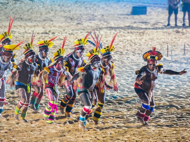 Cerimônia de abertura oficial dos 1º Jogos Mundiais Indígenas, em Palmas, Tocantins