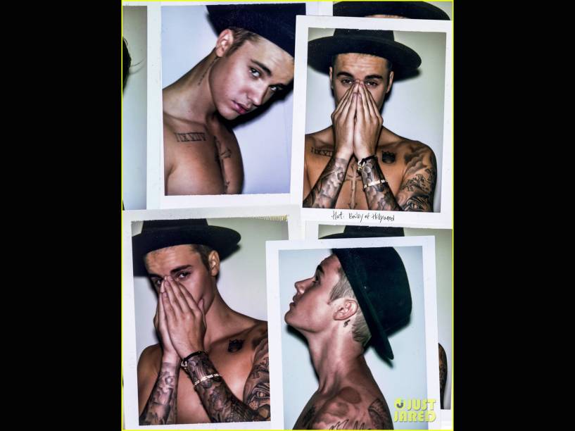 Justin Bieber durante ensaio para a revista Interview