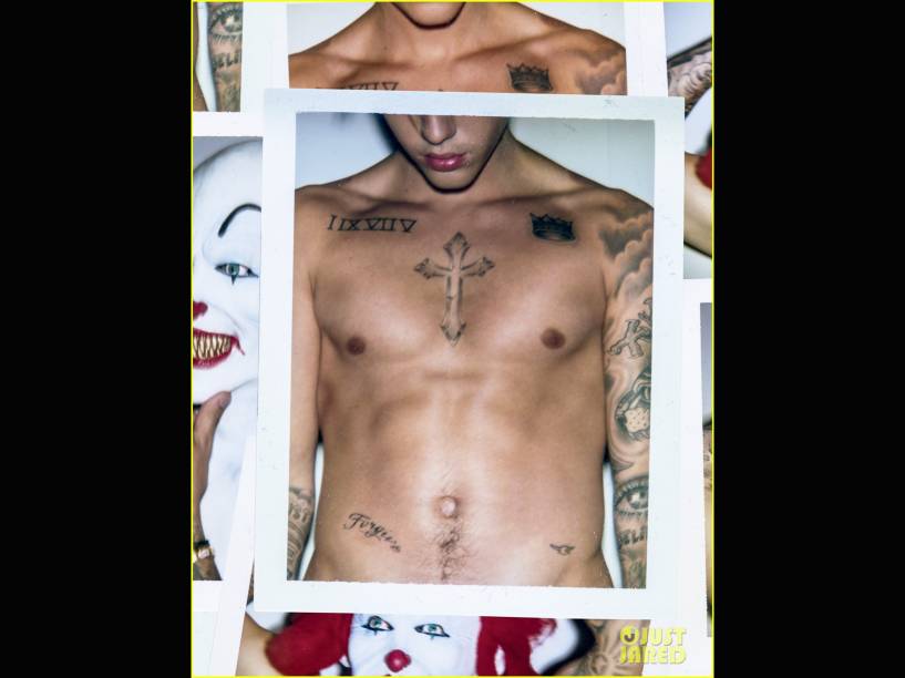 Justin Bieber durante ensaio para a revista Interview