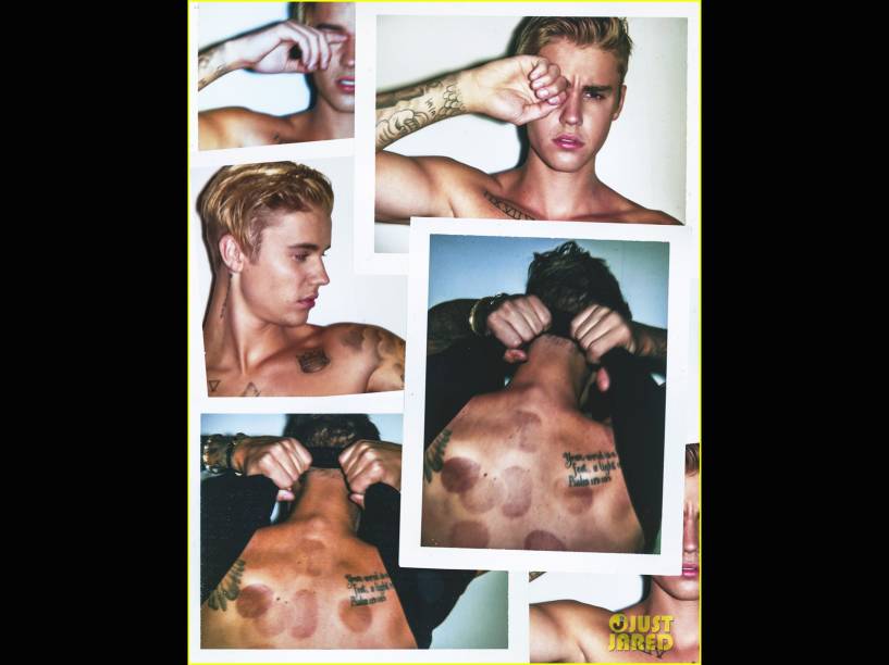 Justin Bieber durante ensaio para a revista Interview<br><br>