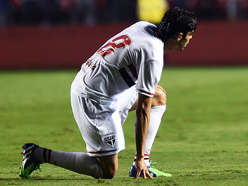 Kaká durante jogo do São Paulo