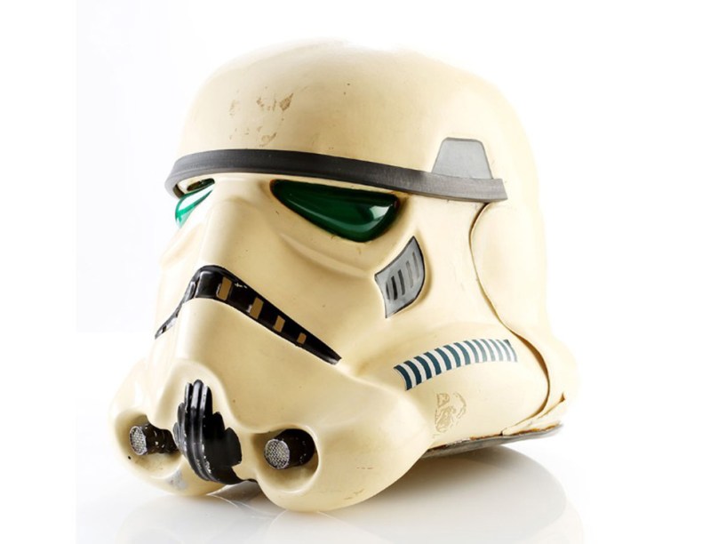 O capacete de um Stormtrooper de Star Wars: Episódio V - O Império Contra-Ataca (1980)