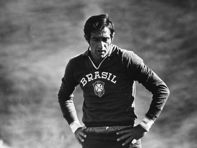O goleiro da seleção brasileira Félix durante treino para a Copa do Mundo de 1970 no México