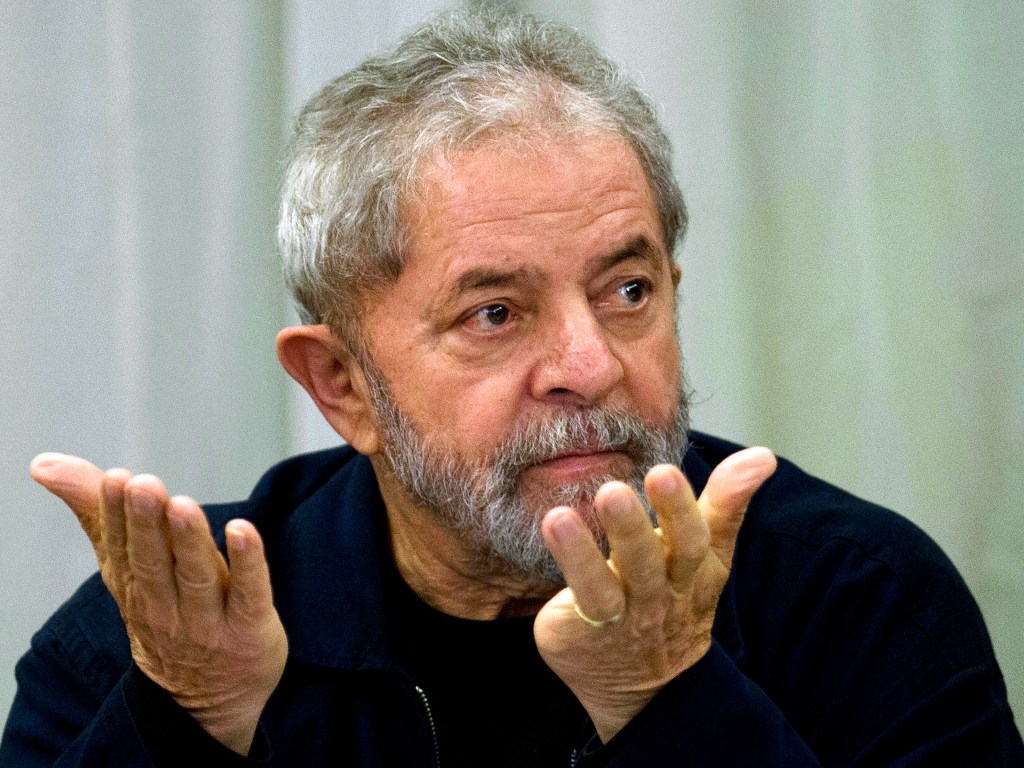 O ex-presidente Luiz Inácio Lula da Silva na reunião do Partido dos Trabalhadores (PT) na zona sul de São Paulo (SP)