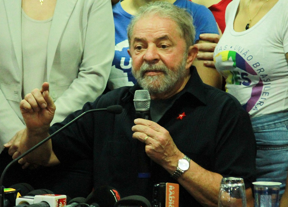 Ex-Presidente Luiz Inacio Lula da Silva em entrevista coletiva na sede nacional do Partido dos Trabalhadores, no centro de São Paulo (SP)