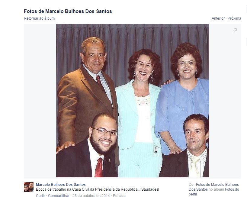 Marcelo Bulhões dos Santos, no canto esquerdo da foto: ele trabalhou por 3 anos e 9 meses na Casa Civil