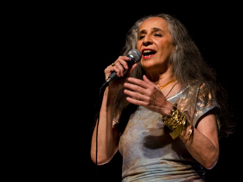 A cantora Maria Bethânia durante apresentação de seu álbum Oasis de Bethânia, realizado dia 30 de março no HSBC, São Paulo